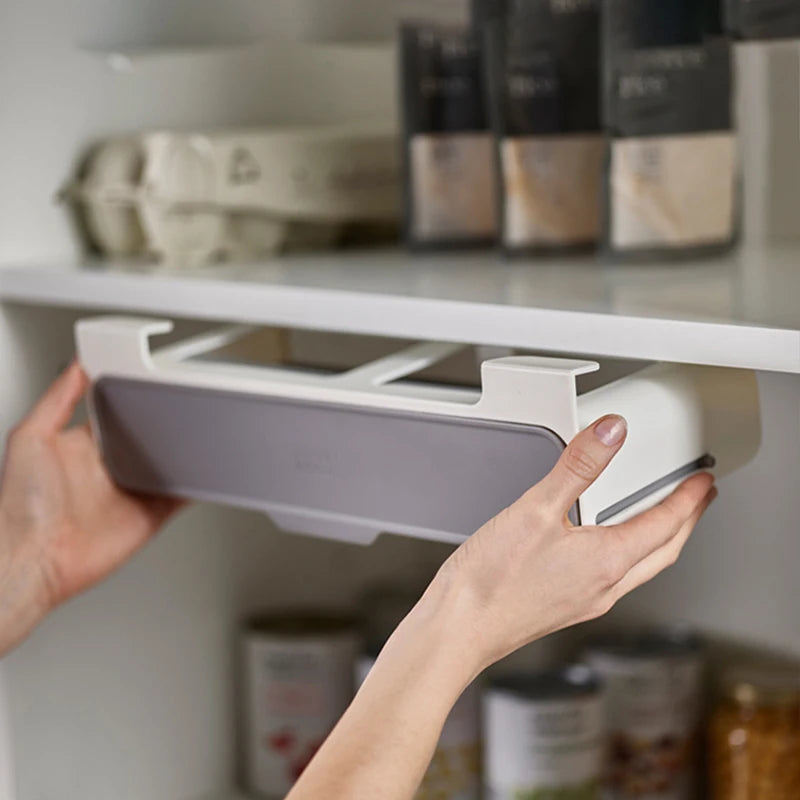 Wall-Mounted Self-Adhesive Spice Rack Organizer