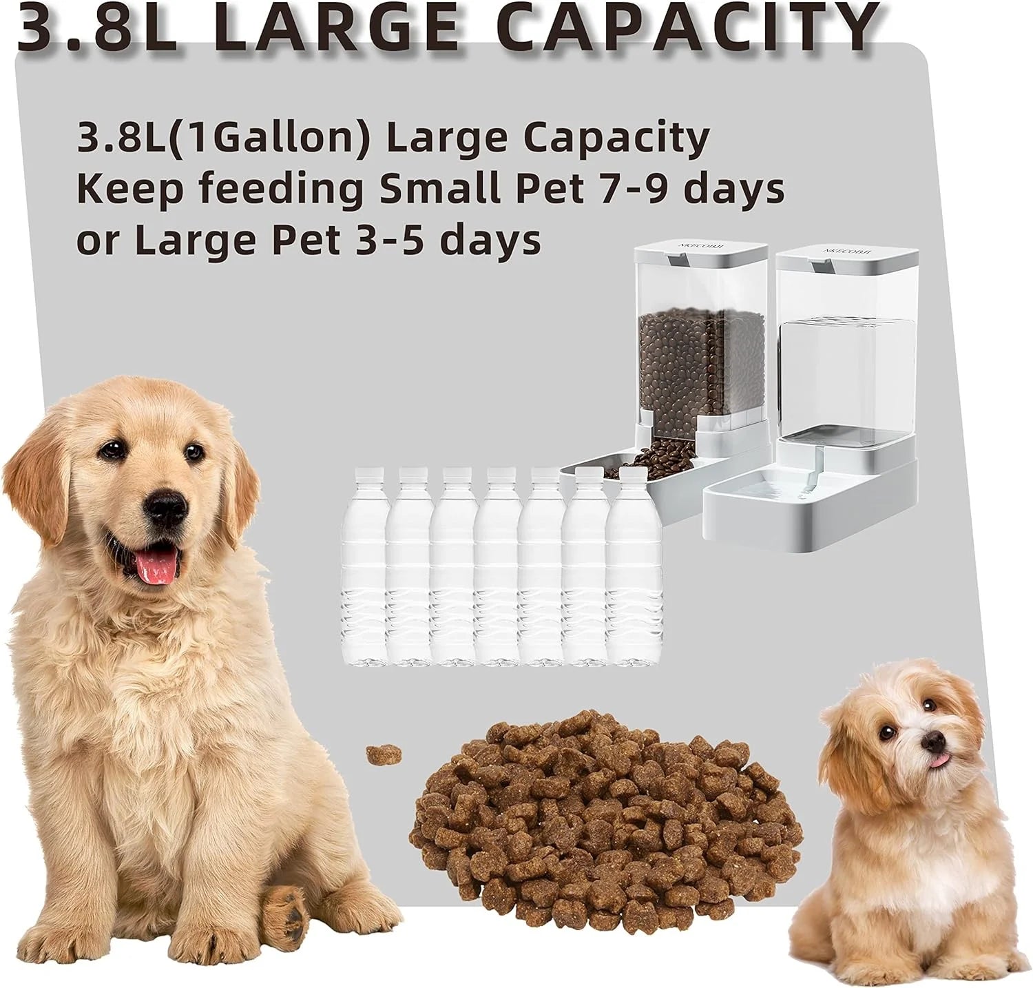 Automatic Dog Feeder & Cat Water Dispenser Container