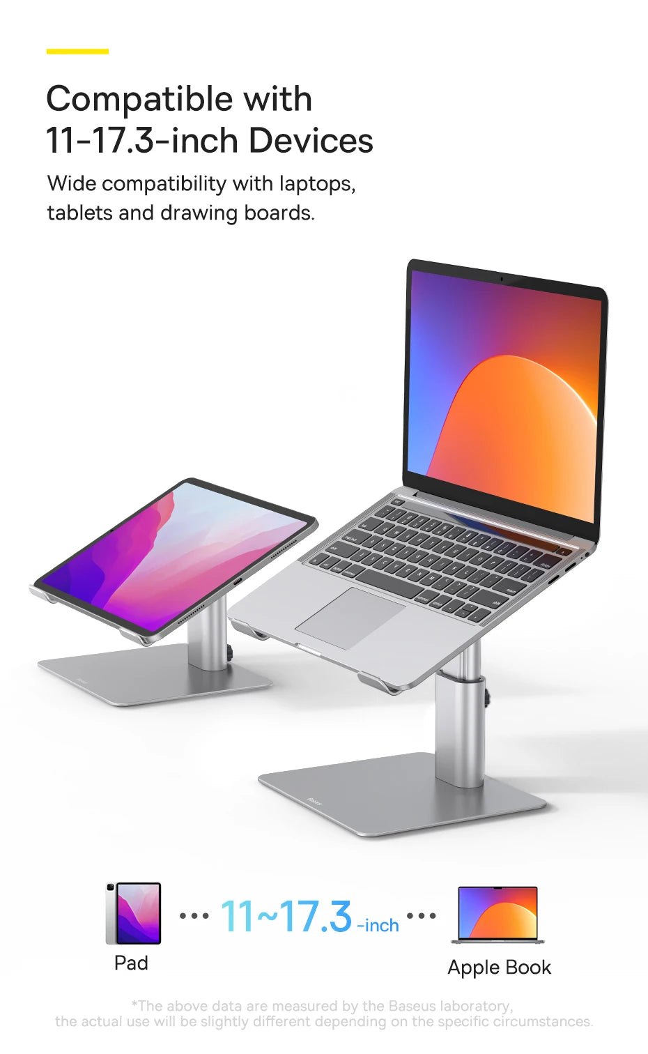 Baseus Foldable Aluminum Laptop Stand for MacBook & Tablets