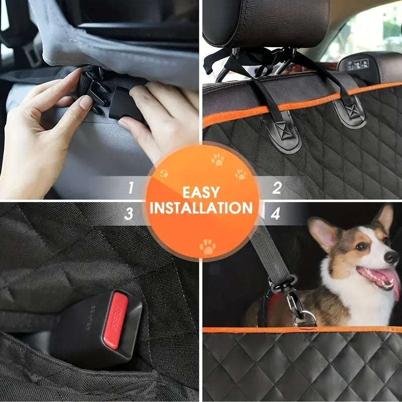 Waterproof Scratch-Resistant Dog Hammock Car Seat Cover