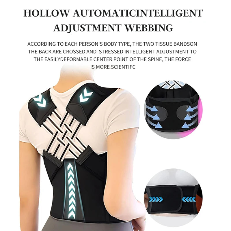 Adjustable Back Posture Corrector Brace for Women & Kids