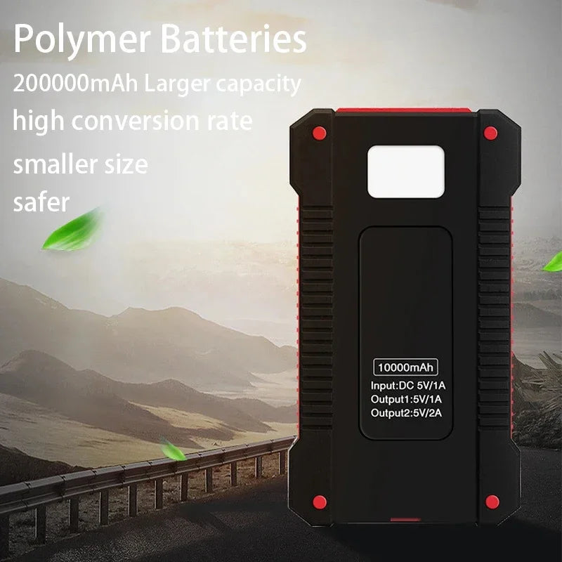 Large Capacity Solar Powerbank Portable Fast Charging 200000mah