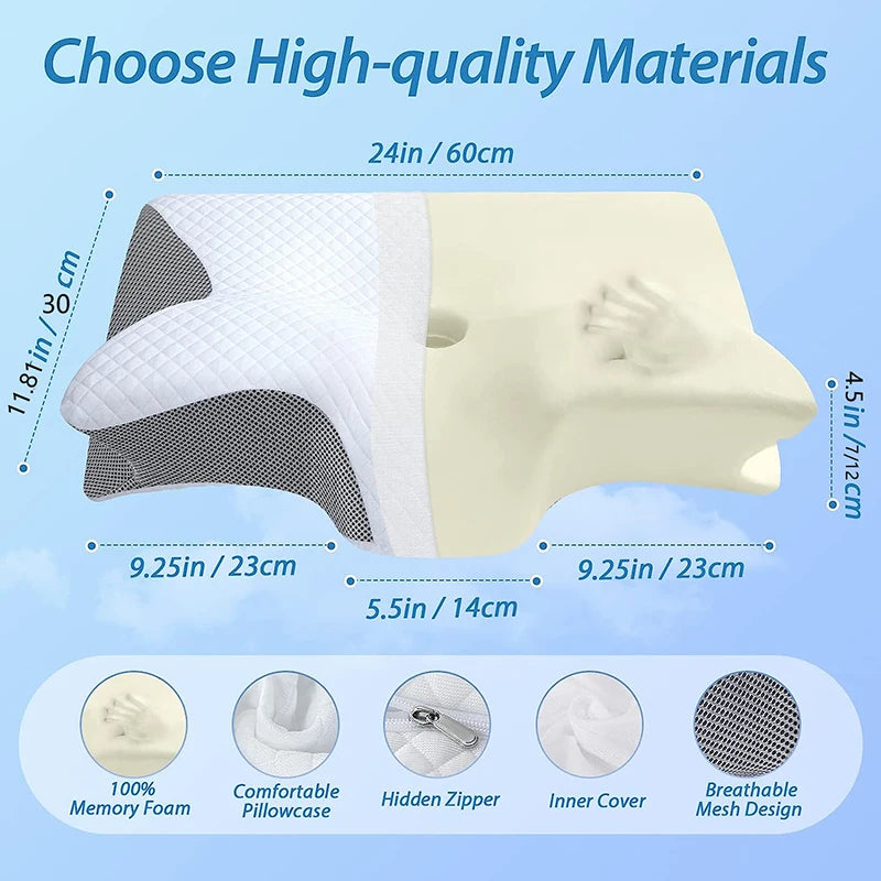 Memory Foam Contour Pillow for Neck Pain Relief