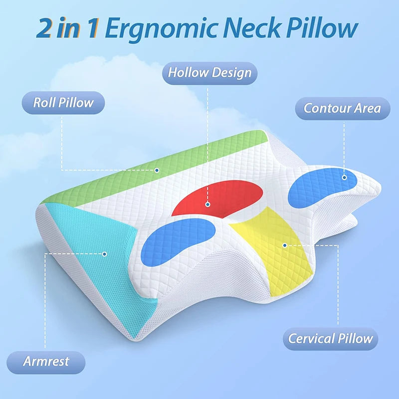 Memory Foam Contour Pillow for Neck Pain Relief