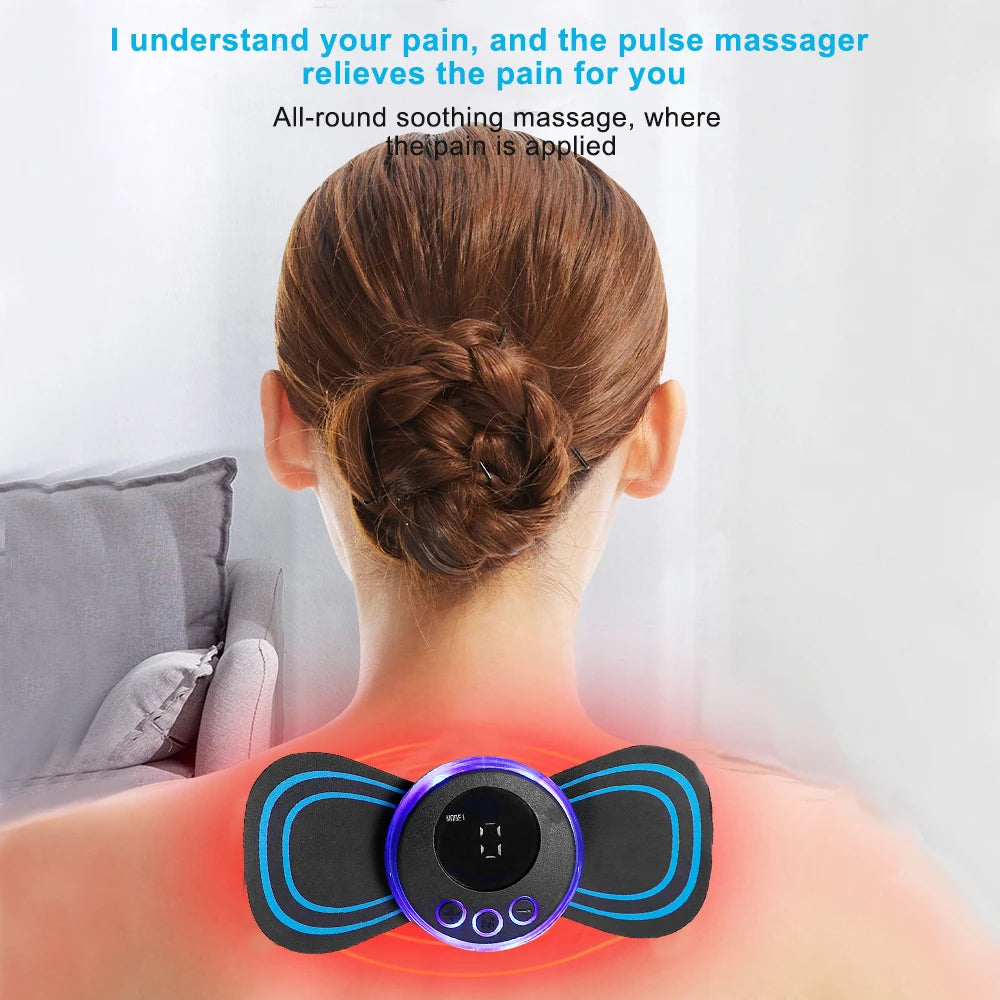 EMS Neck Massager TENS Pulse Muscle Pain Relief