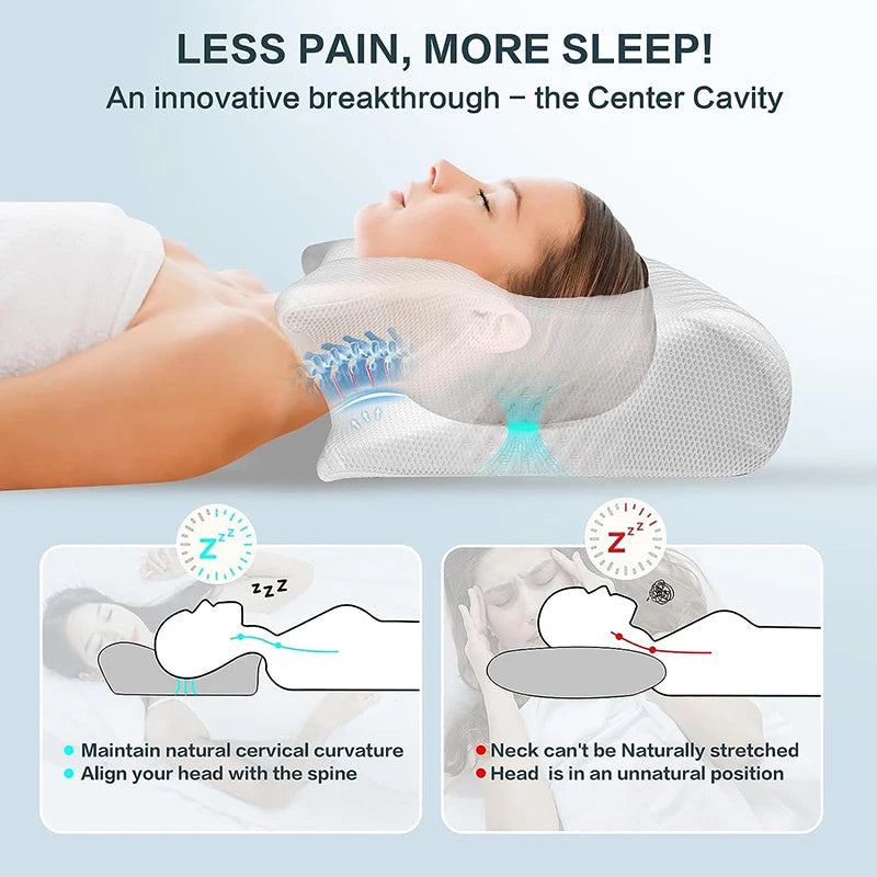 Memory Foam Contour Pillow for Neck Pain Relief