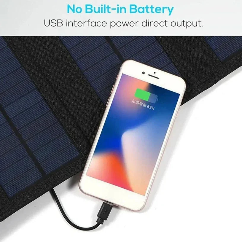 Foldable Solar USB Charger Waterproof Power Bank