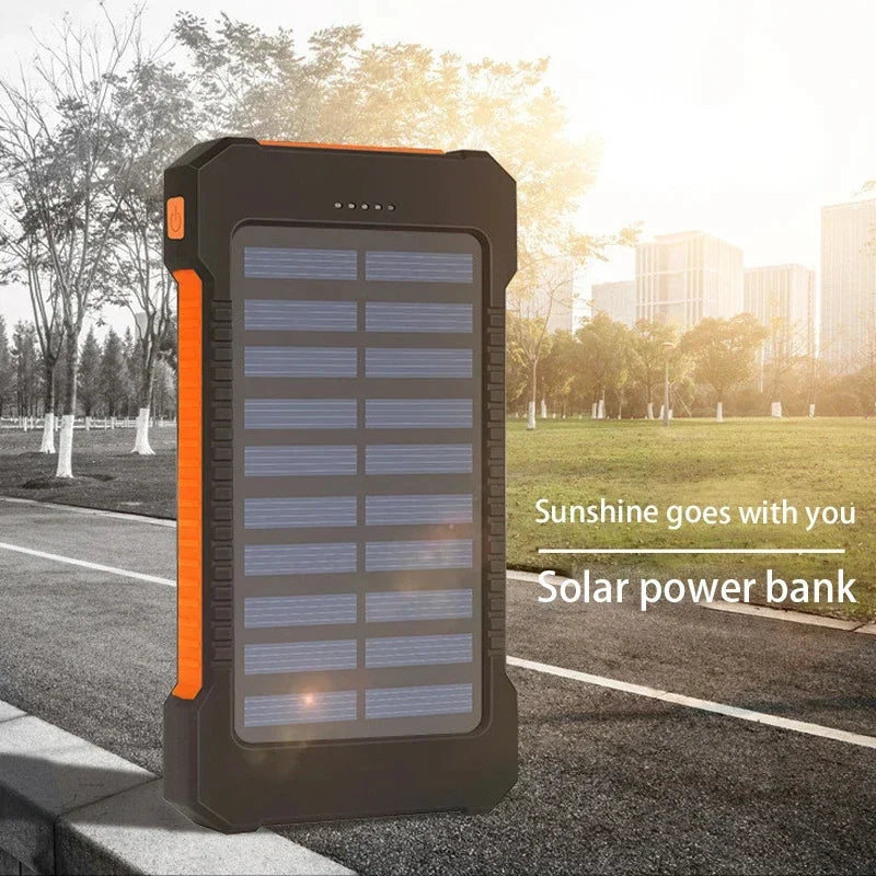 Large Capacity Solar Powerbank Portable Fast Charging 200000mah