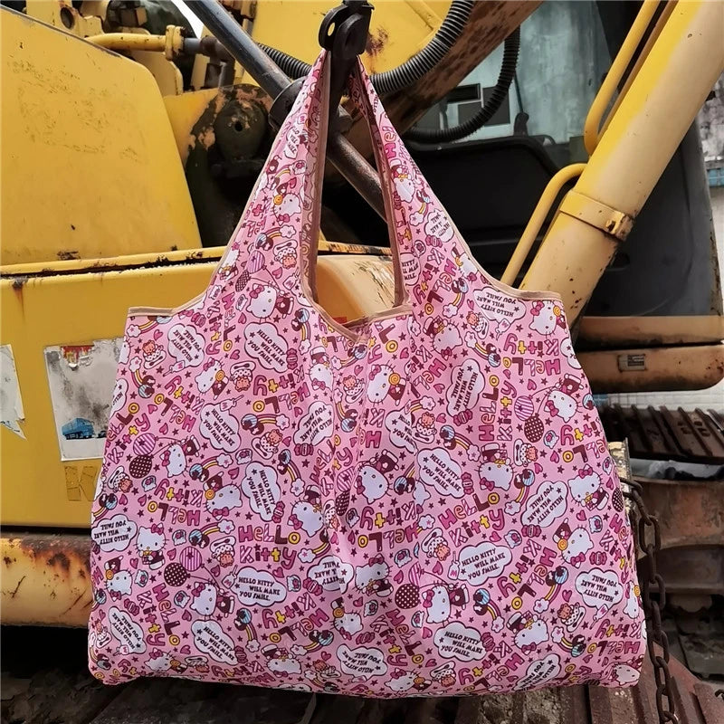 Hello Kitty Portable Foldable Waterproof Shopping Bag