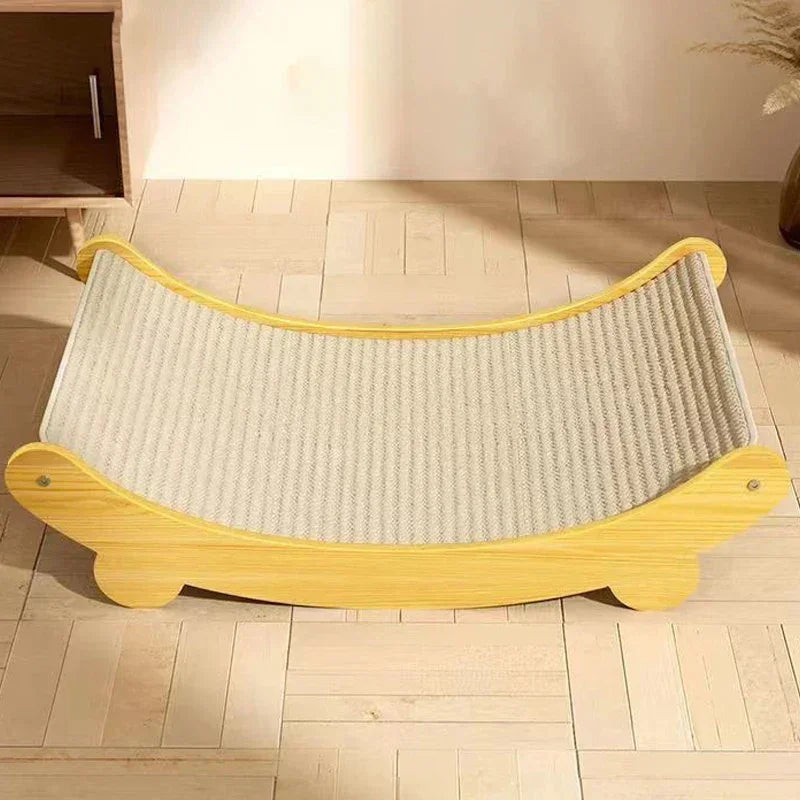 Wooden Cat Scratcher & Bed - Detachable, Durable Toy