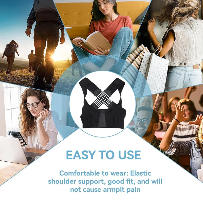 Adjustable Back Posture Corrector Brace for Women & Kids