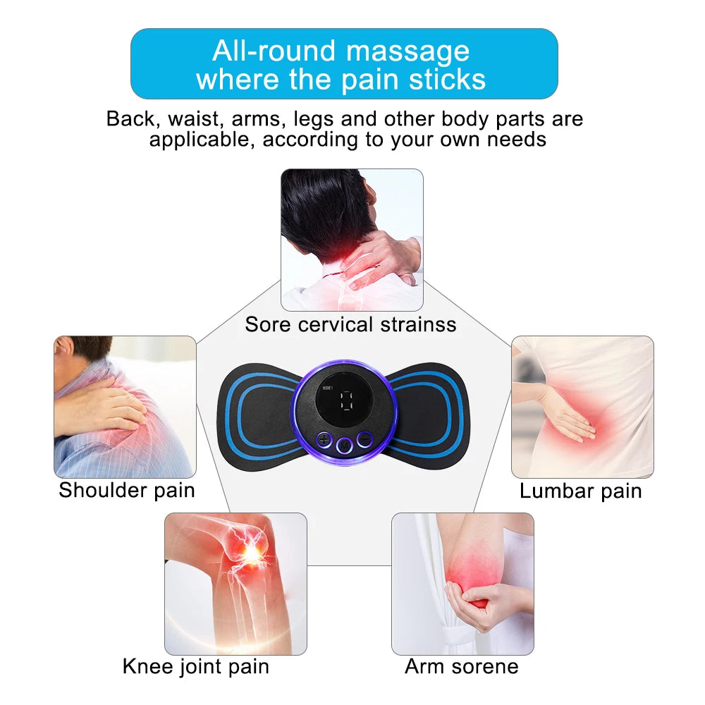 EMS Neck Massager TENS Pulse Muscle Pain Relief