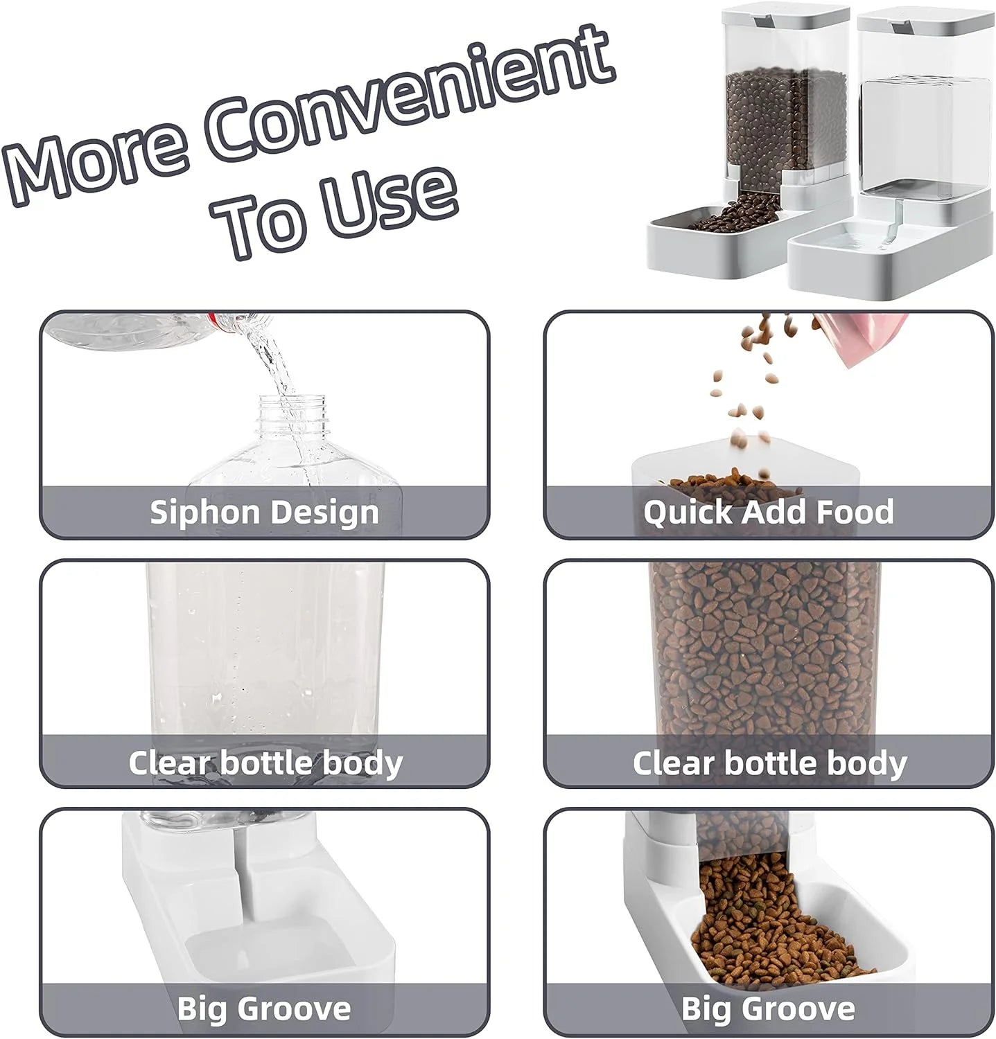 Automatic Dog Feeder & Cat Water Dispenser Container