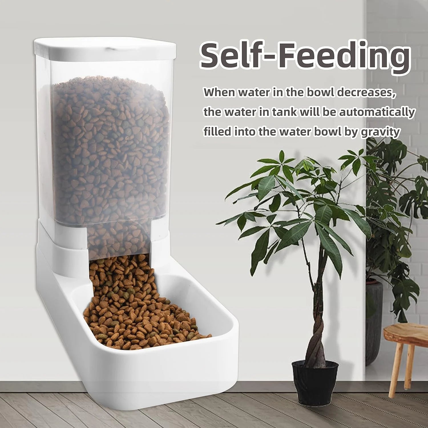 Automatic Dog Feeder & Cat Water Dispenser Container