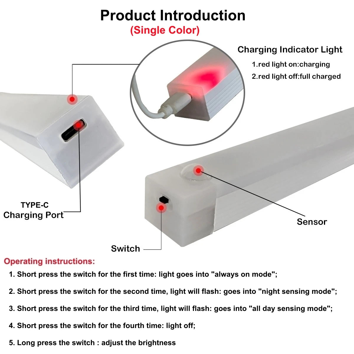 LED Motion Sensor Night Light for Cabinet & Closet