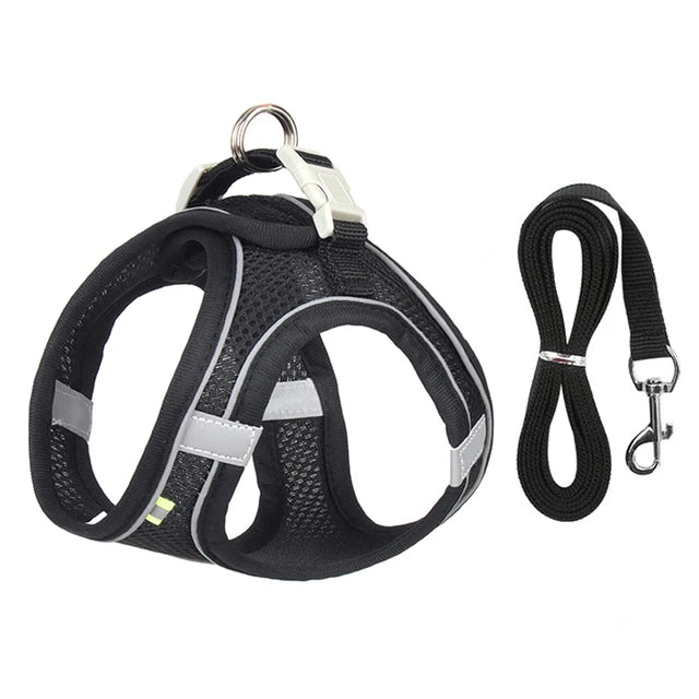 Adjustable Cat Harness Leash Set for Dogs & Pets