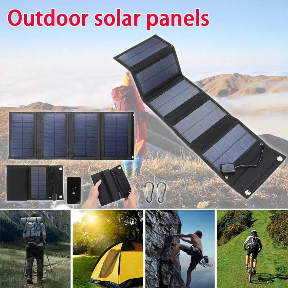 Foldable Solar USB Charger Waterproof Power Bank