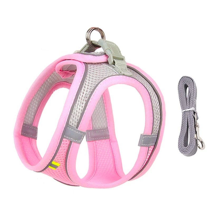 Adjustable Cat Harness Leash Set for Dogs & Pets