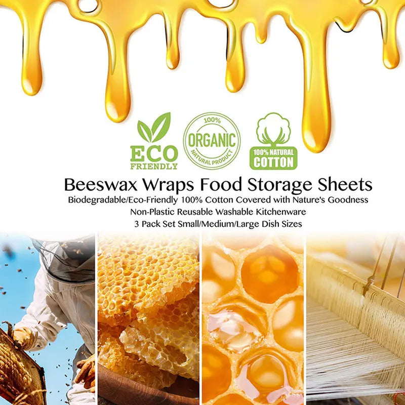 Organic Beeswax Food Wrap Eco-Friendly Storage