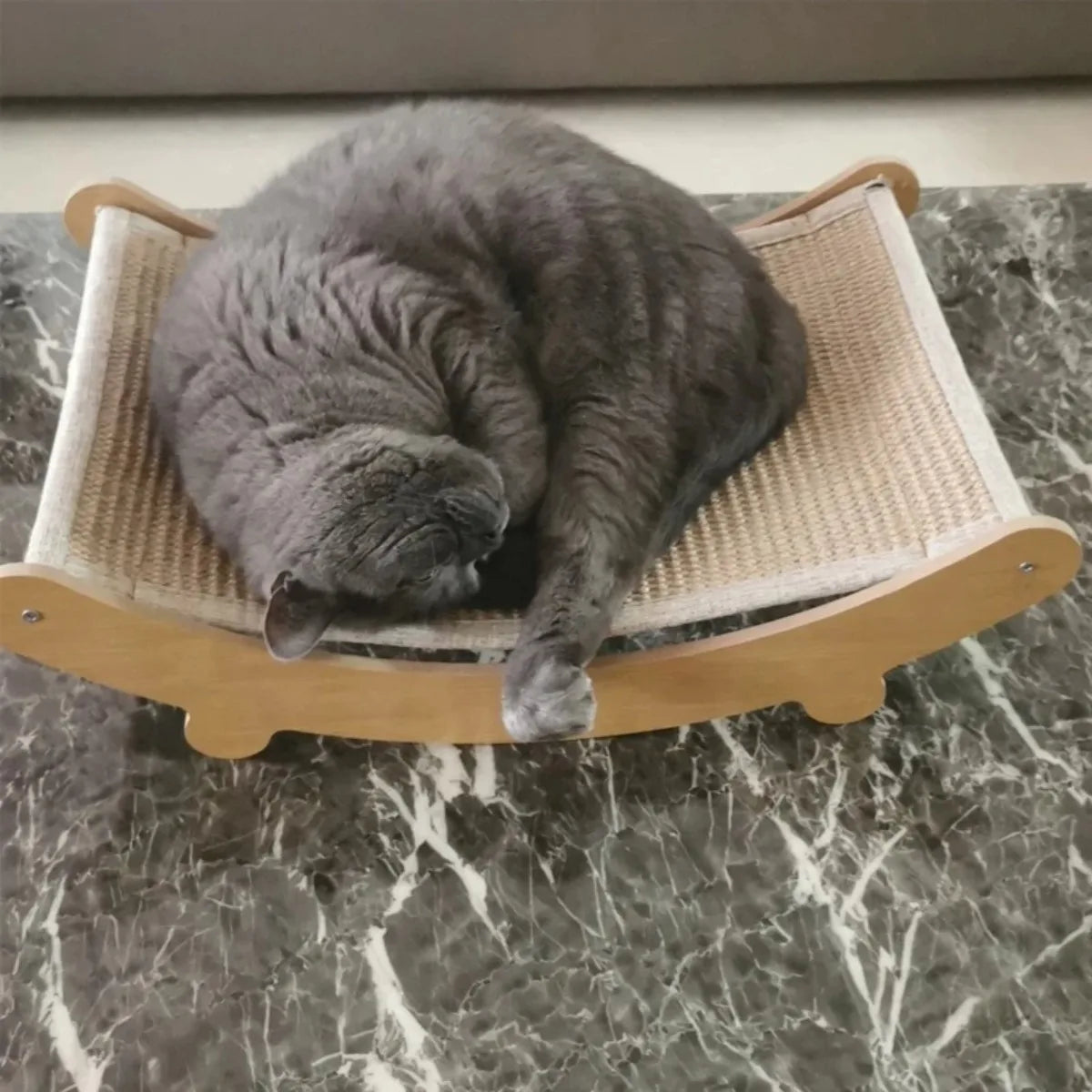 Wooden Cat Scratcher & Bed - Detachable, Durable Toy